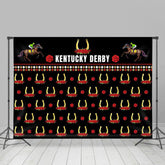 Aperturee - Red Rose Horse Repeat Kentucky Derby Party Backdrop